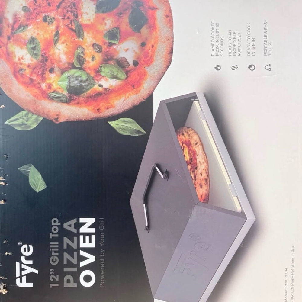 Gray Grill Top Pizza Oven
